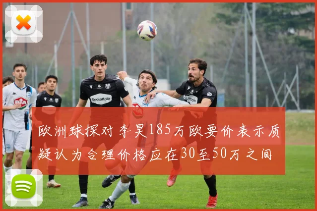 欧洲球探对李昊185万欧要价表示质疑认为合理价格应在30至50万之间